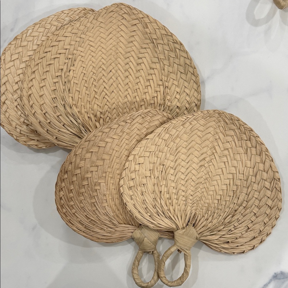 New Handwoven Straw Fans